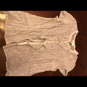 Loft grey pinstripe blouse